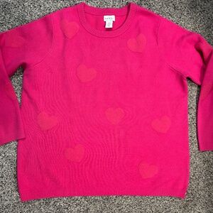Nicole miller heart sweater 1x